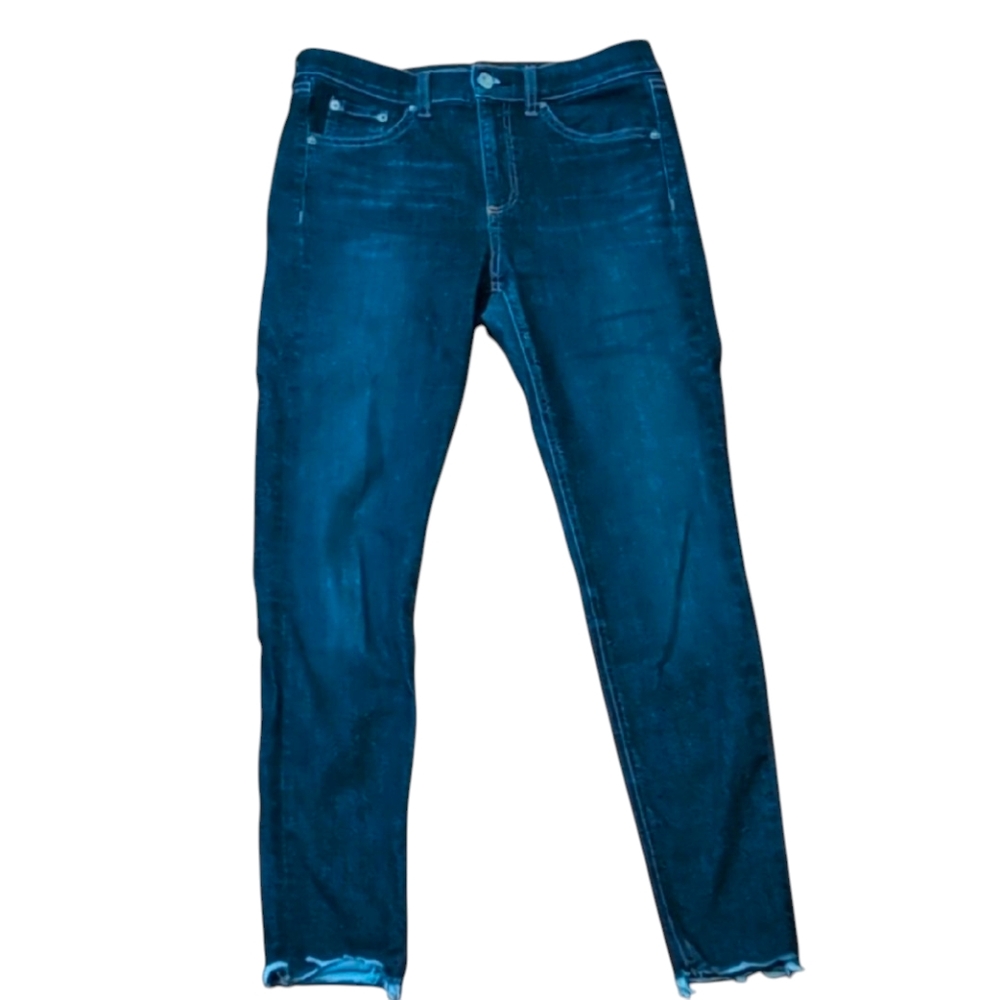 Rag & Bone 10 Inch Ankle Skinny Jeans Raw Hem in Mad River Size 27